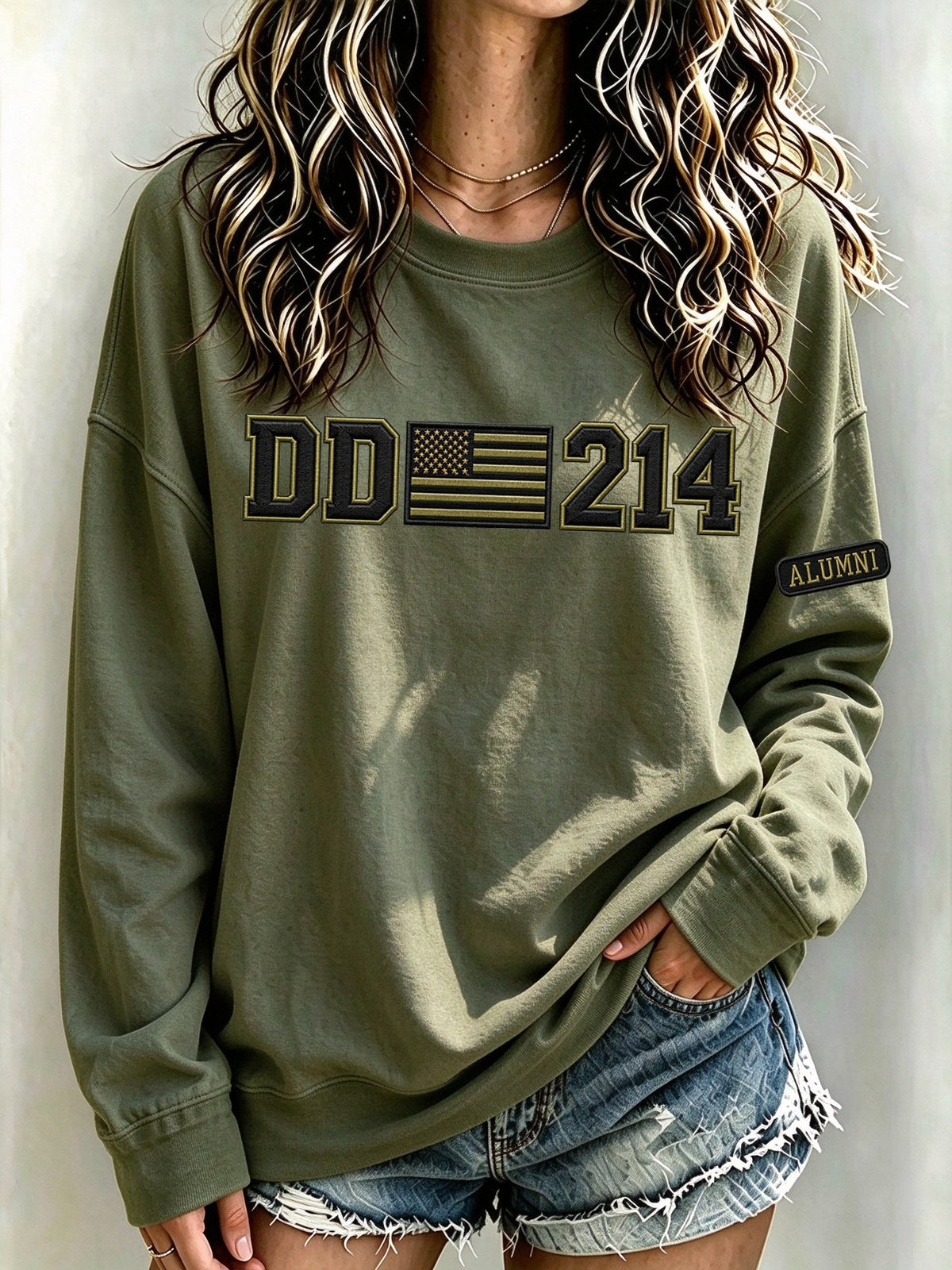 Women's Veteran DD-214 Print Casual Top