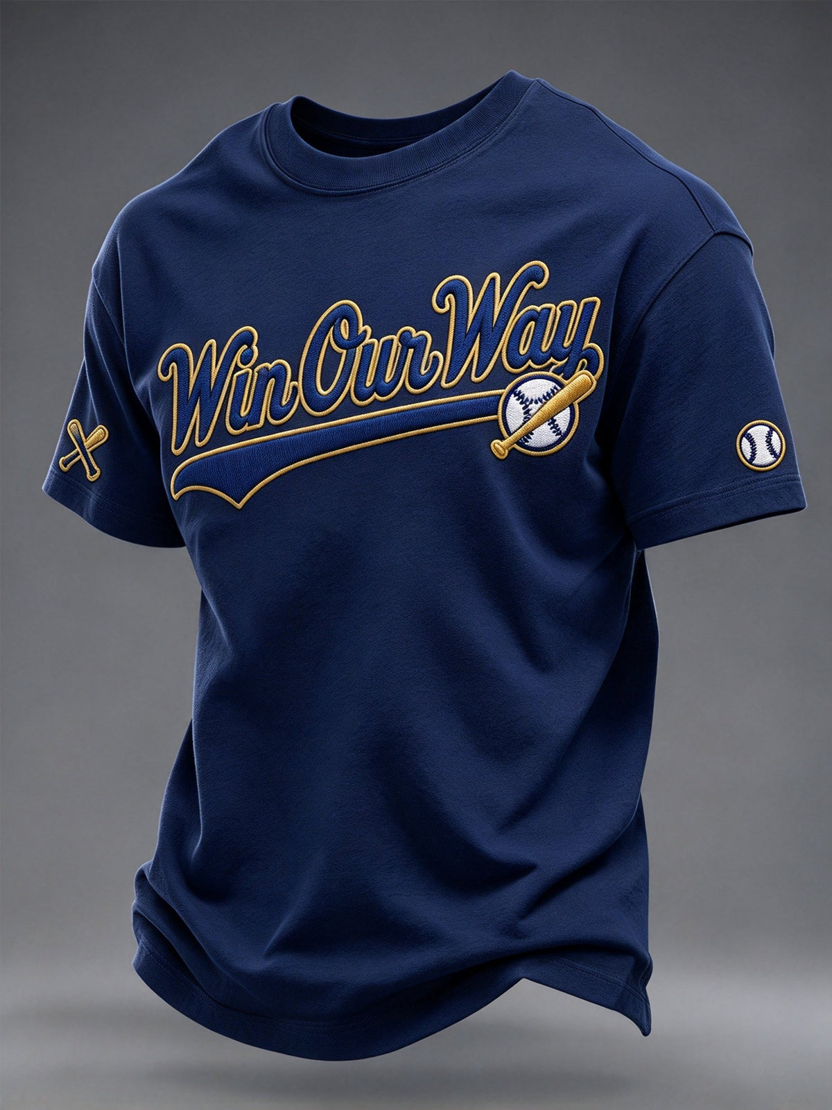 Men's Baseball Print T-shirt