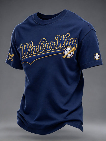 Men's Baseball Print T-shirt