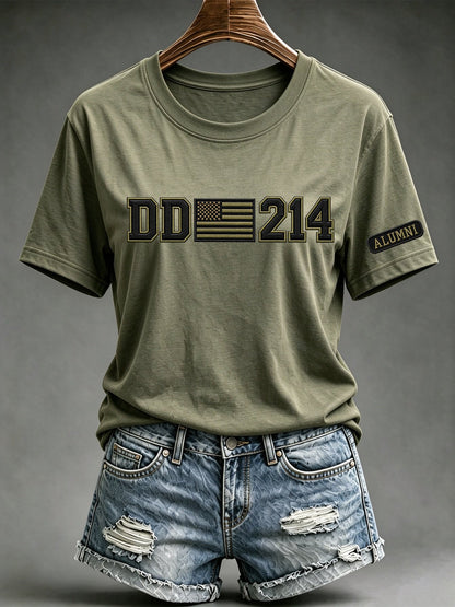 Women's Veteran DD-214 Print Casual Tee