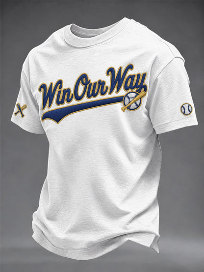 Men's Baseball Print T-shirt