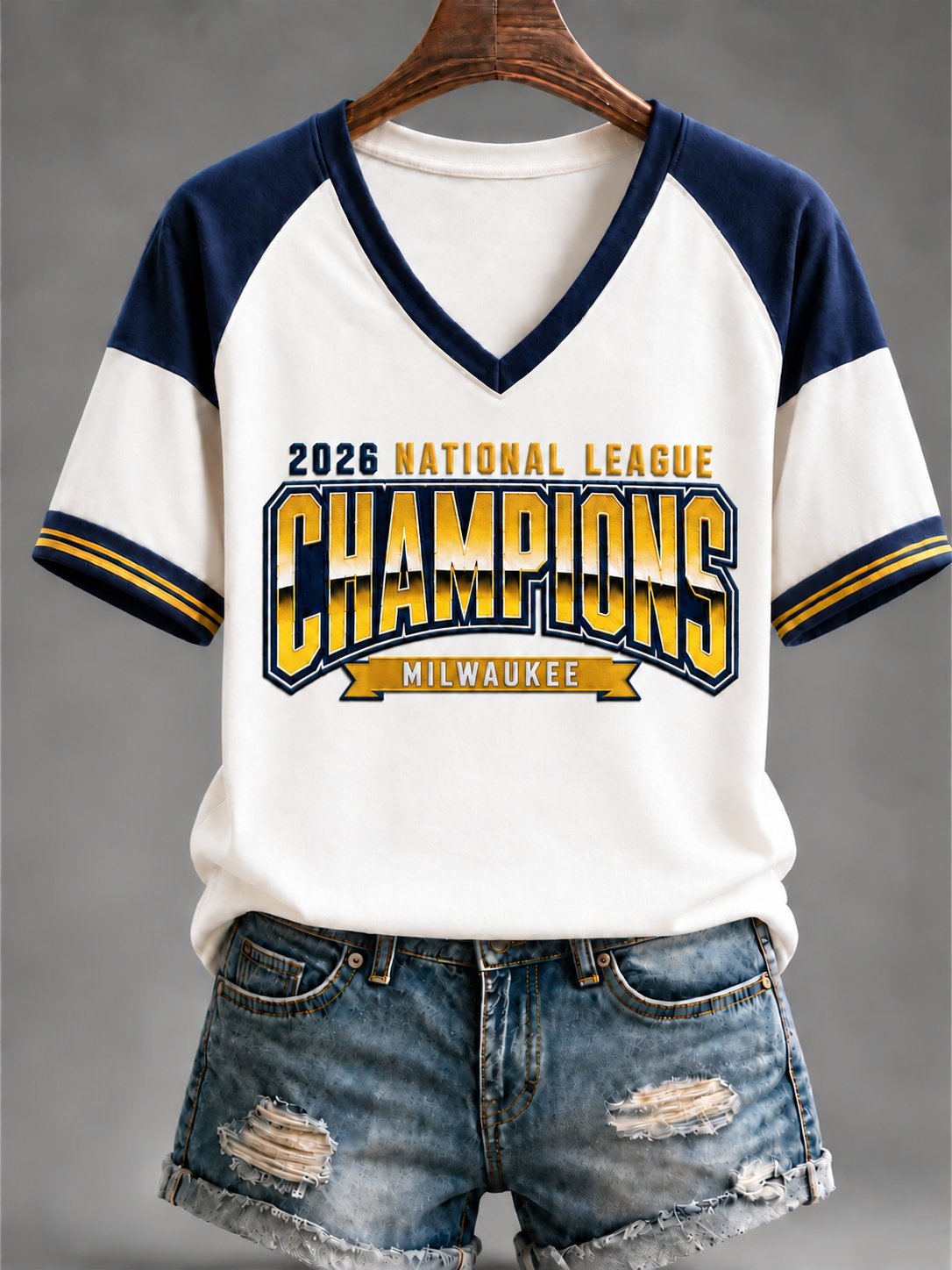 Women's Baseball Print T-Shirt