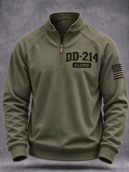 Men's Veteran Pride DD-214 Printed Half-Zip Sweatshirt