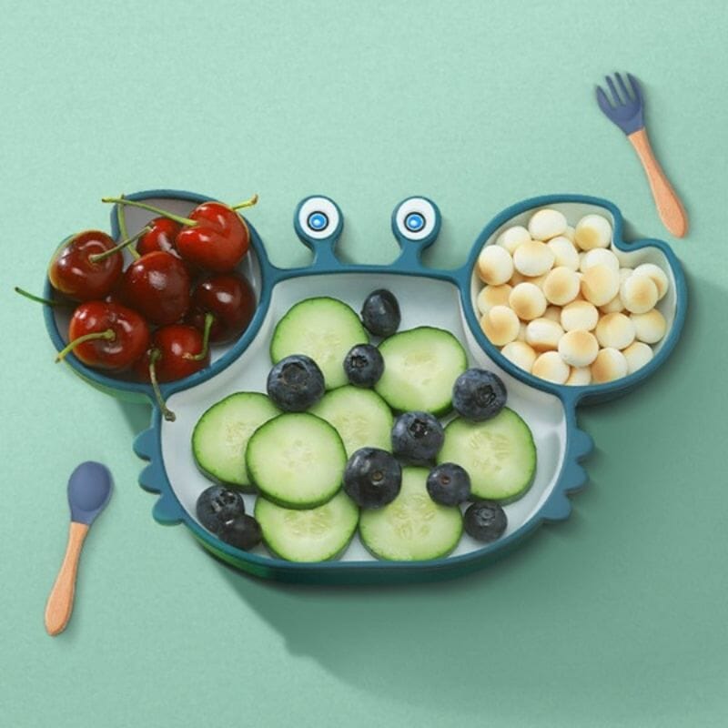 Assiette Crabe en Silicone pour bébé