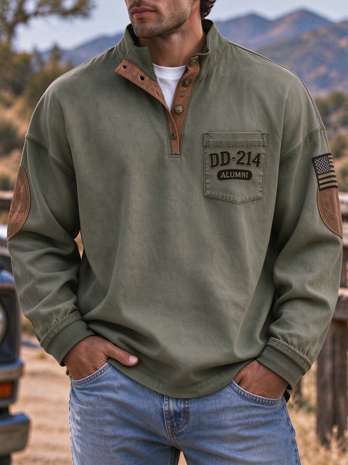Men's Veteran DD-214 Print Sweatshirt