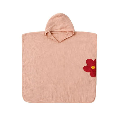 Cape de Bain Gaze de Coton Rose