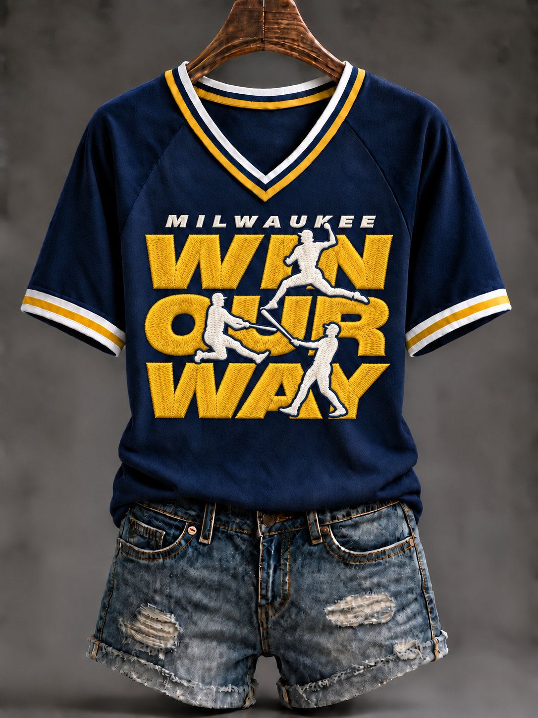 Women's Baseball Print T-Shirt