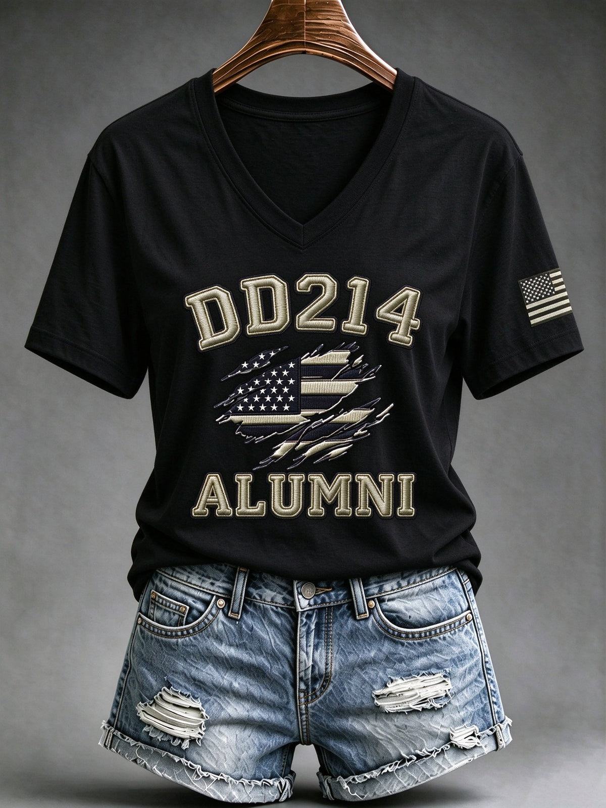 Women's Veteran Pride DD-214 Printed Casual T-Shirt