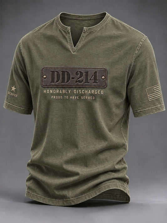 Men'S Casual Veterans Day Print Top