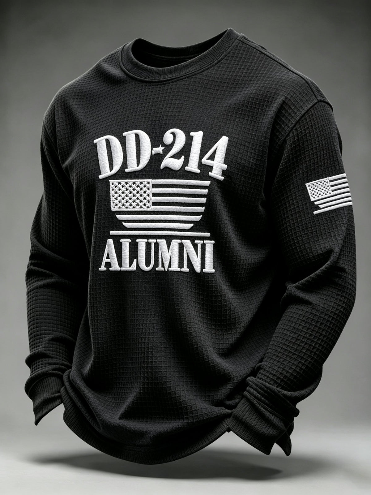 Men's U.S. Veterans Printed Waffle-Knit Top