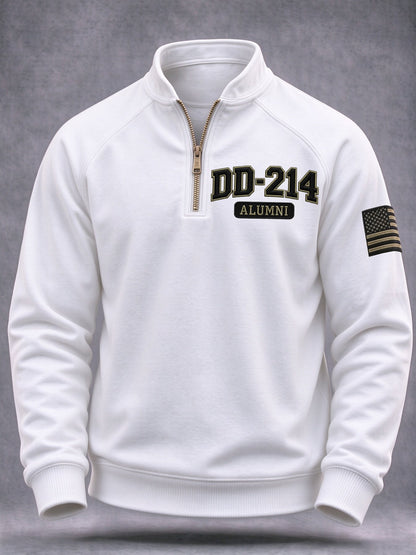 Men's Veteran Pride DD-214 Printed Half-Zip Sweatshirt