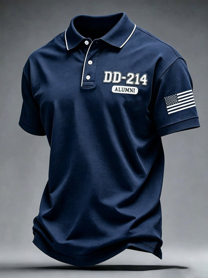Men's U.S. Veterans Print Polo Shirt
