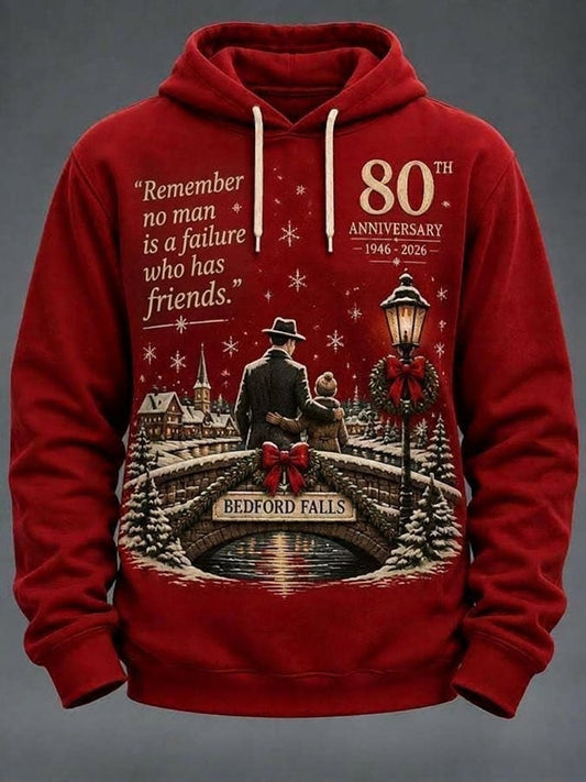 Men's Christmas Printed Casual Hooded